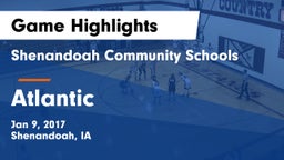 Shenandoah Community Schools vs Atlantic  Game Highlights - Jan 9, 2017