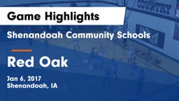 Shenandoah Community Schools vs Red Oak  Game Highlights - Jan 6, 2017