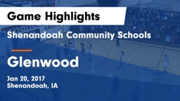 Shenandoah Community Schools vs Glenwood  Game Highlights - Jan 20, 2017