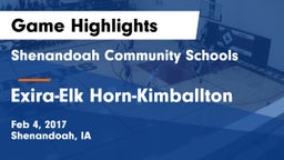 Shenandoah Community Schools vs Exira-Elk Horn-Kimballton Game Highlights - Feb 4, 2017