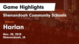 Shenandoah Community Schools vs Harlan  Game Highlights - Nov. 30, 2018