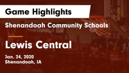 Shenandoah Community Schools vs Lewis Central  Game Highlights - Jan. 24, 2020
