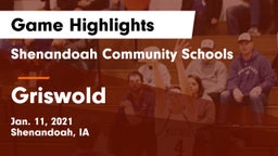 Shenandoah Community Schools vs Griswold  Game Highlights - Jan. 11, 2021