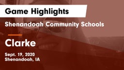 Shenandoah Community Schools vs Clarke  Game Highlights - Sept. 19, 2020