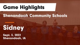 Shenandoah Community Schools vs Sidney  Game Highlights - Sept. 3, 2022