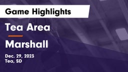 Tea Area  vs Marshall  Game Highlights - Dec. 29, 2023