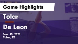 Tolar  vs De Leon  Game Highlights - Jan. 15, 2021