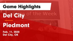 Del City  vs Piedmont  Game Highlights - Feb. 11, 2020