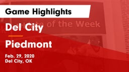 Del City  vs Piedmont  Game Highlights - Feb. 29, 2020