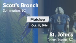 Matchup: Scott's Branch High vs. St. John's  2016