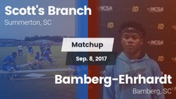Matchup: Scott's Branch High vs. Bamberg-Ehrhardt  2017