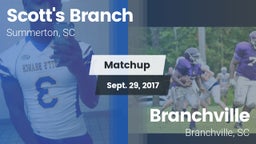 Matchup: Scott's Branch High vs. Branchville  2017