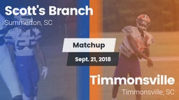 Matchup: Scott's Branch High vs. Timmonsville  2018