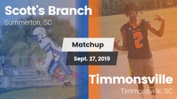Matchup: Scott's Branch High vs. Timmonsville  2019