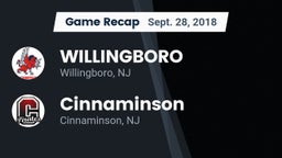 Recap: WILLINGBORO  vs. Cinnaminson  2018