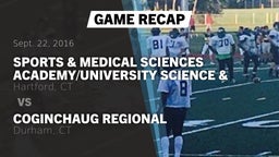 Recap: Sports & Medical Sciences Academy/University Science & Engineering/Classical Magnet vs. Coginchaug Regional  2016