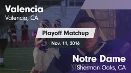 Matchup: Valencia  vs. Notre Dame  2016