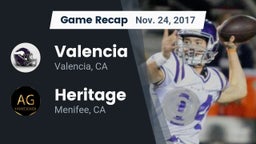 Recap: Valencia  vs. Heritage  2017
