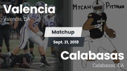 Matchup: Valencia  vs. Calabasas  2018