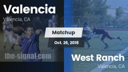 Matchup: Valencia  vs. West Ranch  2018