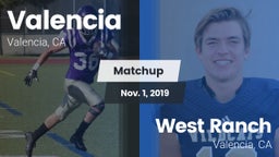 Matchup: Valencia  vs. West Ranch  2019