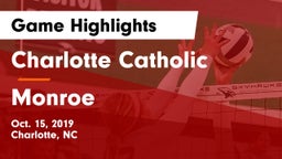 Charlotte Catholic  vs Monroe Game Highlights - Oct. 15, 2019