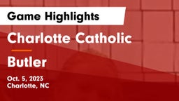 Charlotte Catholic  vs Butler  Game Highlights - Oct. 5, 2023