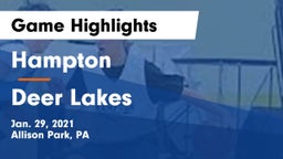 Hampton  vs Deer Lakes  Game Highlights - Jan. 29, 2021