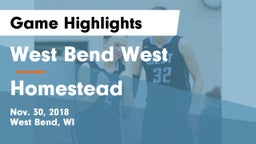 West Bend West  vs Homestead  Game Highlights - Nov. 30, 2018