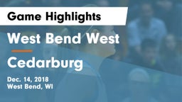 West Bend West  vs Cedarburg  Game Highlights - Dec. 14, 2018
