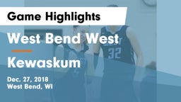 West Bend West  vs Kewaskum  Game Highlights - Dec. 27, 2018