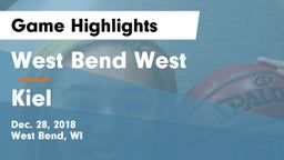 West Bend West  vs Kiel  Game Highlights - Dec. 28, 2018