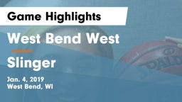 West Bend West  vs Slinger  Game Highlights - Jan. 4, 2019