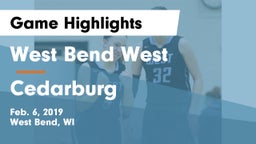 West Bend West  vs Cedarburg  Game Highlights - Feb. 6, 2019