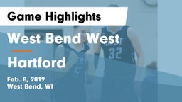 West Bend West  vs Hartford  Game Highlights - Feb. 8, 2019