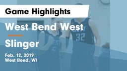 West Bend West  vs Slinger  Game Highlights - Feb. 12, 2019