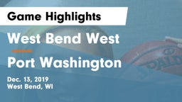 West Bend West  vs Port Washington  Game Highlights - Dec. 13, 2019