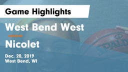 West Bend West  vs Nicolet  Game Highlights - Dec. 20, 2019