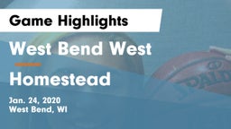 West Bend West  vs Homestead  Game Highlights - Jan. 24, 2020