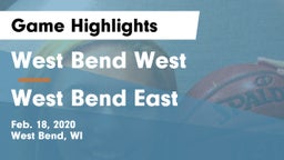 West Bend West  vs West Bend East  Game Highlights - Feb. 18, 2020