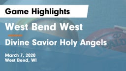 West Bend West  vs Divine Savior Holy Angels Game Highlights - March 7, 2020
