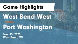 West Bend West  vs Port Washington  Game Highlights - Jan. 13, 2023