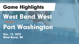 West Bend West  vs Port Washington  Game Highlights - Dec. 12, 2023