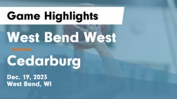 West Bend West  vs Cedarburg  Game Highlights - Dec. 19, 2023