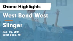 West Bend West  vs Slinger  Game Highlights - Feb. 20, 2024