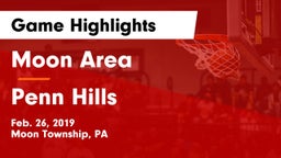 Moon Area  vs Penn Hills Game Highlights - Feb. 26, 2019