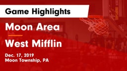 Moon Area  vs West Mifflin Game Highlights - Dec. 17, 2019