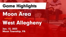 Moon Area  vs West Allegheny  Game Highlights - Jan. 13, 2023