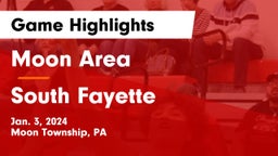 Moon Area  vs South Fayette  Game Highlights - Jan. 3, 2024