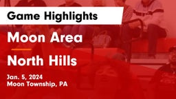 Moon Area  vs North Hills  Game Highlights - Jan. 5, 2024